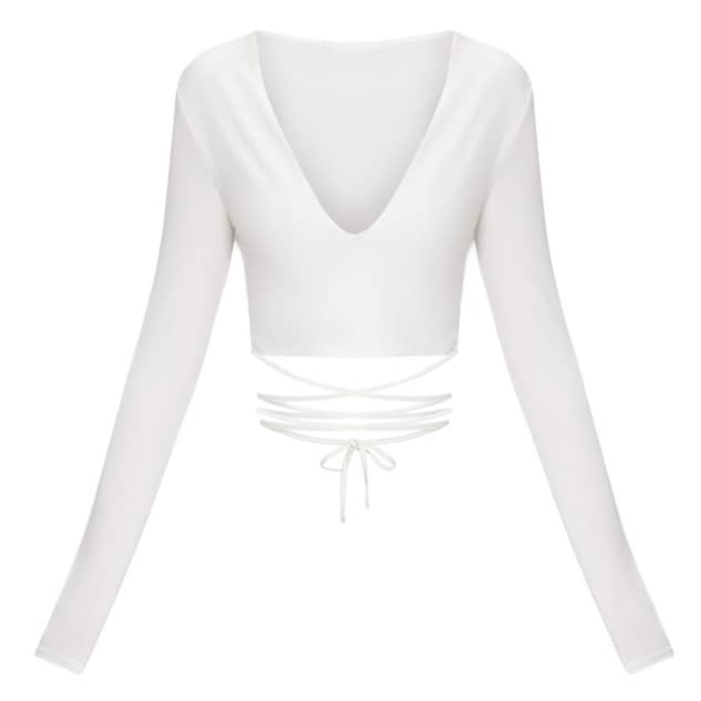 Tie Strappy Wrap Top • S